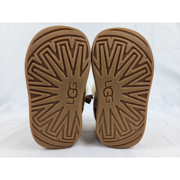 Ugg Ramona Sheepskin Leather Chestnut Brown Boots Infant Size 04/05 1095571I - Picture 11 of 12
